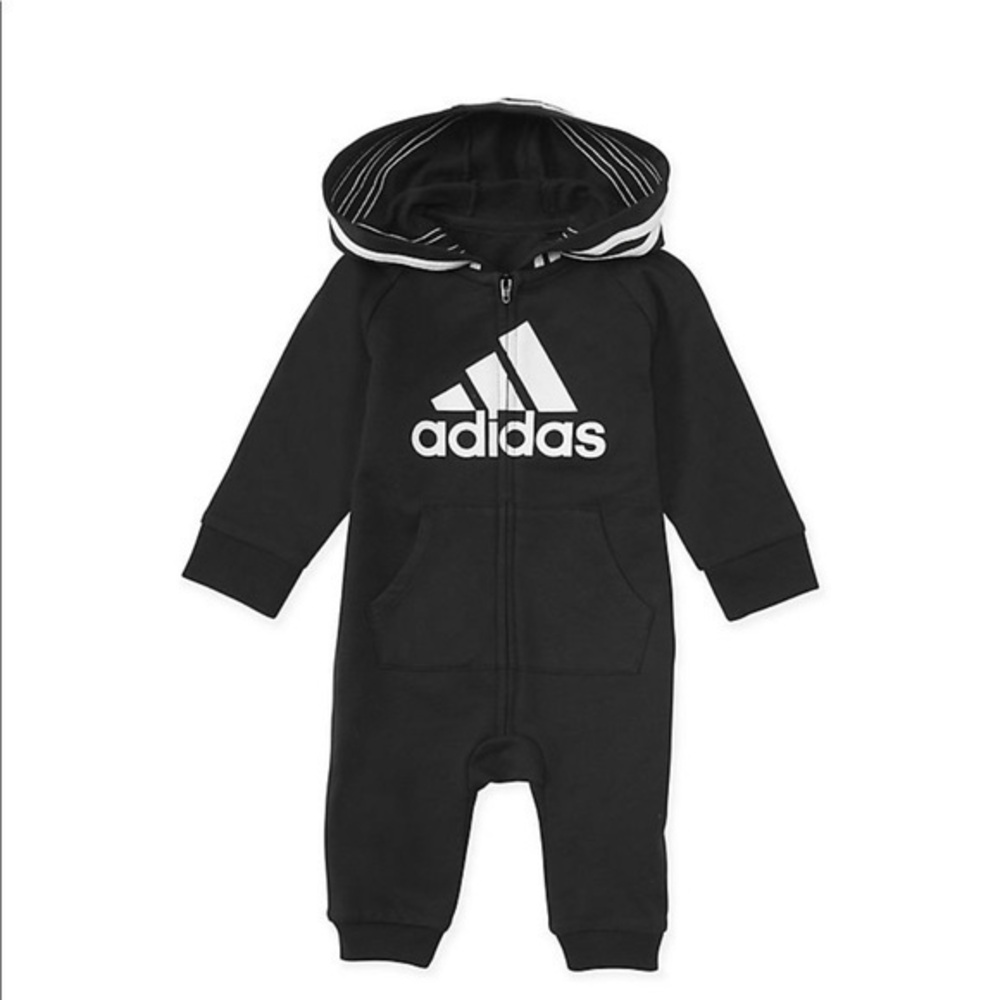 - Adidas hooded  coverall black 12 months
